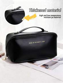 大容量防水化妆包，便携式旅行化妆品收纳包，带提手和隔层，适用于存放化妆品、洗漱用品、护肤品、个人护理用品，返校必备，假期收纳，节日礼物