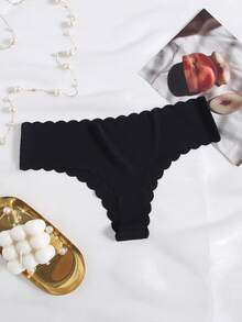 5pcs/Pack Seamless Thong Panties, Women's Invisible Sexy Underwear, Elastic Breathable Ladies Thong Briefs, Breathable Comfortable Women's Panties