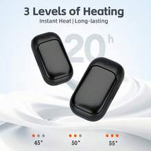 Portable Twin Hand Warmers, Magnetic Detachable Design, 2-In-1 For Double The Warmth, 3 Adjustable Settings, Minimalist Style, Sold Single Or In Pairs. Winter Warmth, Available In Black, Pink, And White. - A - View 8
