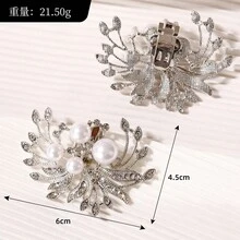 2 pezzi Decorazioni stile fatato per tacchi alti per mocassini/Mary Jane/scarpe da sposa, accessori fai-da-te per feste, occasioni formali e uso quotidiano, brillanti e accattivanti - Multicolore - Visualizzare 14