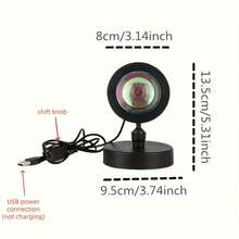 1入組PC投影燈現代日落設計家居燈