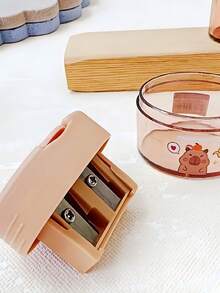 1 قطعة/3 قطع/5 قطع/8 قطع/24 قطعة من مبراة أقلام رصاص يدوية بشكل الكابيبارا الرمادي، مبراة أقلام الرصاص المفضلة للأطفال، مبراة أقلام رصاص ميكانيكية مدمجة لموسم العودة إلى المدرسة، مبراة أقلام رصاص مكتبية محمولة وديكورية، مناسبة للمدارس والمكاتب، لوازم مدرسية للبنين والبنات، وهدية مكافأة للأطفال - متعدد الألوان - مشاهدة 7