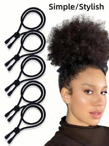 2 chiếc dây buộc tóc điều chỉnh được cho kiểu tóc búi Afro, tóc đuôi ngựa, kiểu tóc xoăn - Dây buộc tóc cơ bản cho phụ nữ và bé gái, phụ kiện tóc, dây chun buộc tóc, dây buộc tóc bằng cao su, phụ kiện buộc tóc, phụ kiện ngày lễ, lễ hội, tiệc tùng. - Nhiều màu - Xem 1