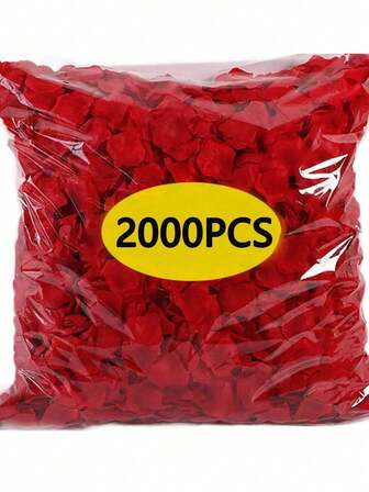 2000 piezas de pétalos de rosa no tejidos de estilo romántico, pétalos de rosa artificiales, flores dispersas hechas a mano adecuadas para propuestas, decoración del Día de San Valentín, decoración de bodas y decoración de habitaciones, decoración de aniversario, decoración del Día de la Madre, decoración de fiestas de graduación, decoración del hogar, decoración de escenarios, decoración de ceremonias de graduación