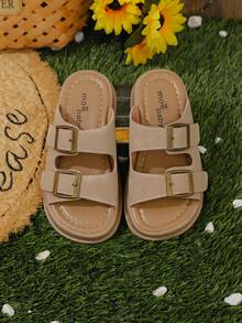 1 Pair Kids Slippers, Boys/Girls Fashion Summer Slippers, Soft Bottom Non-Slip, Slip-On Beach Sandals