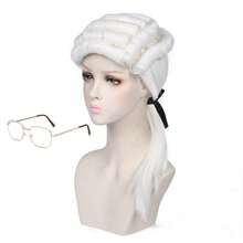 Colonial Era Judge/Lawyer White Wig Set, Suitable For Halloween Costume Parties, Holiday Attire Props, Role-Playing (Glasses Are Props, Non-Prescription)