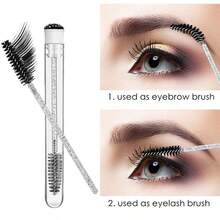 60-10 Eyelash Brush Tubes, Crystal Rod Eyelash Curler Tubes, Reusable Eyelash Brush, Dust-Proof Cleaning Agent Storage Tube - Black - View 12