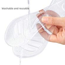 1 Pair Women's 3/4 Length Soft Self-Adhesive Adjustable Arch Support Anti-Slip Half-Size Shoe Inserts For Summer High Heels, Sandals And Shoes - Clear - View 6