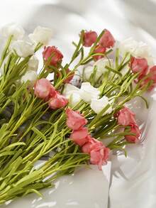 1 وردة اصطناعية رومانسية، نبات ورقي اصطناعي، باقة وردة اصطناعية - ديكور زهور منزلي وزينة طاولة. مناسبة للأعراس، باقات العروس، ديكور المنزل، حفلات الأعياد، هدايا رأس السنة، هدايا عيد الحب. مجموعات الألوان المتعددة تعزز جماله، حجم واحد مع ألوان عشوائية تسليمها.