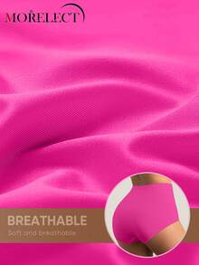 Morelect Women's High Waist Briefs, Shaping, Tummy Control, Skin-Friendly, Comfortable - Hot Pink - View 6