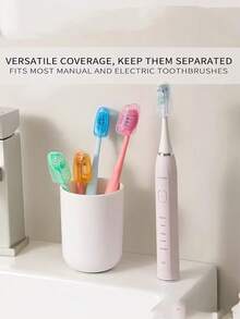 غطاء شفاف ناعم لرأس فرشاة الأسنان، إكسسوار حمام، علبة حماية لفرشاة الأسنان للسفر، مثالي للاستخدام في الحمام والسفر - شفاف - مشاهدة 7