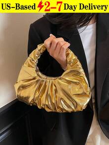 Cloud Pleated Handbag For Women, Versatile Convertible Crossbody Purse For Daily Errands, Shopping, And Travel.Ladies' Cloud Pleated Tote Bag, New Stylish Shoulder Crossbody Bag, Casual Handbag For Daily Use, Shopping, Travel.Bestseller In Art Exhibition Outfit Crush.This Puffy Cloud Pleated Handbag For Women Is A Textured Soft Tote Featuring An Adjustable Shoulder Strap, Designed As A Versatile Convertible Crossbody Purse Perfect For Daily Errands, Shopping, And Travel. Keywords: Cloud Handbag, Pleated Purse, Puffy Bag, Soft Tote Bag, Adjustable Shoulder Strap, Convertible Crossbody, Daily Use Bag, Shopping Tote, Travel Purse, Casual Handbag, Women's Accessory, Lightweight Bag, Ergonomic Purse, Minimalist Design, Street Style Bag, Farmer's Market Tote, Weekend Bag, Brunch Bag. - Vàng - Xem 1