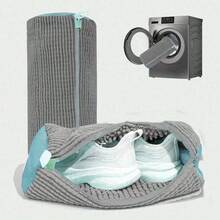 1 túi đựng giày máy giặt, phù hợp với mọi loại giày - Màu vàng với khóa kéo xanh, lớp lót lông cừu mềm mại, lý tưởng cho giày thể thao và giày thường ngày, túi giặt, vật dụng cần thiết cho kỳ nghỉ, phụ kiện du lịch, quà tặng tốt nghiệp - Nhiều màu - Xem 4