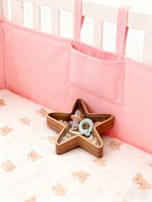 1 Stück Baby Zimmer Deko Seestern Tisch Display Regal, Ozean Thema Schmuck Aufbewahrung Organizer, Transparentes Sparschwein aus Holz, Seestern Display Box, Kreatives Holz Tisch Display Regal, Muschel Münzaufbewahrungsbox, geeignet für Baby Mädchen und Jungen