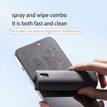 二合一超细纤维屏幕清洁工具，无需清洁液，适用于智能手机、电脑、电视和导航设备。让您的手机屏幕洁净如新。 - 彩色 - 查看 4