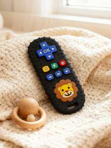 1pc TV Remote Control Teether Toy, Soft Silicone Chew Toy With Buttons, Comfortable Teething Toy Suitable For 3-6 Months Babies