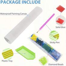 1pc 5D Diamond Painting Kit - "Mushroom Fairy Tale House In The Forest: Elves' Dreamland" - Large Size Full Diamond Art DIY Diamond Painting Set, Frameless Mosaic Full Round Acrylic Diamond Art DIY Diamond Painting Set, Ideal Home Decor Gift For Home And Office Desk - Multicolor - View 10