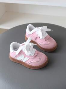 1双儿童时尚滑板鞋，儿童休闲运动鞋，四季新款，幼儿学步鞋 - 粉色 - 查看 4