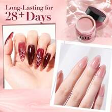 6色渐变法式美甲美足套装，天然浸粉，沙龙品质DIY美甲，适合家庭使用，持久新手套装，易于涂抹（粉色、裸色、棕色、米色） - 彩色 - 查看 6