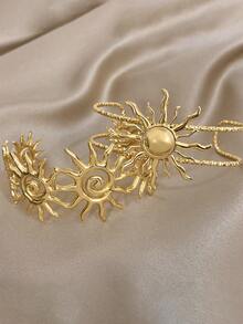 18K镀金不锈钢波西米亚风复古太阳图案手镯套装，女士艺术宣言珠宝，妈妈礼物，圣诞节、感恩节、嘉年华、婚礼、锐舞派对/舞会/日常配饰，周年纪念日、情人节、生日、伴娘礼物，波西米亚风珠宝