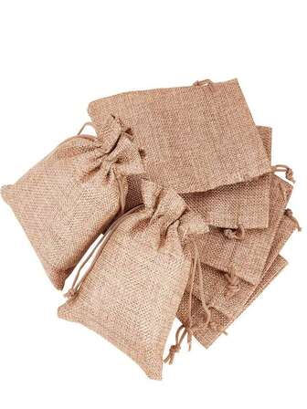 50 Pcs Of Reusable Drawstring Linen Gift Bags In Various Sizes, Suitable For Jewelry, Weddings, Christmas, Small Business Items, Collectibles, Jewelry Accessories, Packaging Gift Storage Bags, Dust-Proof Herbal Bags, And The Most Cost-Effective Products.