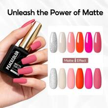 peacecolor 1/2/3 buc 15 ml gel top coat și strat superior mat, strat superior de bază fără ștergere în sticle de sticlă, consumabile pentru îngrijirea unghiilor de lungă durată pentru femei DIY acasă salon manichiură cadouri unghii - Multicolor - Vizualizare 4