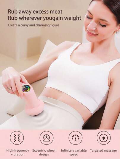 Máy đẩy mỡ, máy massage định hình cellulite - Máy massage điêu khắc với 5 đầu massage, máy massage cầm tay cho bụng, eo, chân, tay, mông, máy massage rung đa chức năng cho toàn bộ cơ thể, sự lựa chọn tốt nhất cho gia đình và làm quà tặng
