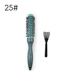 1支金色卷发梳 - 专业沙龙造型梳 - 含梳子清洁刷 - 防静电耐热铝制圆筒造型梳 - 适合返校、通勤、户外旅行、送礼、派对等场合 - 彩色 - 查看 12