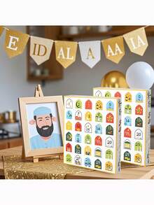 10Pcs/5Pcs Ramadan Advent Calendar Fillable Cardboard Number Storage Box Eid Mubarak Coutdown Calendar Fillable Ramadan Gift Box Art Cardboard Number Storage Box Eid Al-Fitr Party Supplies - Multicolor - View 7
