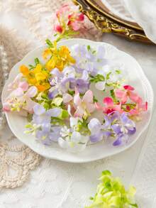 20/2500pcs Artificial Thousand Miles Fragrant Flower Heads, Artificial Plants, Home, Restaurant, Living Room, Outdoor Garden Decor, Flower Arrangement Art, Photography Props, Spring, Vase, Flower Wall, Wreath, Bridal Bouquet, Wedding Decor, DIY Wreath Materials, Birthday Party Decor, Home Decor Accessories, Valentine's Day, New Year Gift, Lohri Decor, Valentine's Day Gift - Color Mixing - View 3