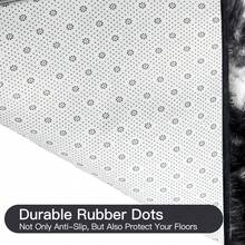 Sour Lemon Large Size Fluffy Rugs, Non-Slip Soft Shaggy Floor Carpet Mats & Rugs For Room Decor, Washable Nonslip Modern Area Rug, Modernstyle Antislip Decorative Carpets For Home Livingroom Bedroom Nursery, Big Rug, Large Rug, Home Decor - Nhuộm tie-dye đen, trắng và xám - Xem 5