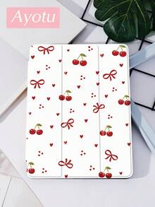 Ayotu 1 件装红色樱桃蝴蝶结图案平板电脑保护套/Kindle电子书保护套,兼容iPad 10代、iPad 10.2/Mini 6/Mini 7/9.7英寸、三星Galaxy Tab A9 Plus、Kindle(第11代,2024年发布)(6英寸)、Kindle Paperwhite第12代(2024年发布),圣诞节和生日最佳礼物,可爱女孩平板电脑保护套 - 彩色 - View 3