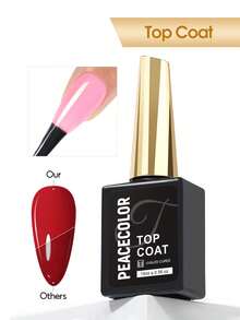 peacecolor 1/2/3 buc 15 ml gel top coat și strat superior mat, strat superior de bază fără ștergere în sticle de sticlă, consumabile pentru îngrijirea unghiilor de lungă durată pentru femei DIY acasă salon manichiură cadouri unghii - Multicolor - Vizualizare 9