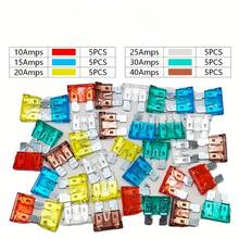60-Piece Car Fuse Set, Medium Load Type, Suitable For , Cars, Trucks, Trams Fuse Replacement 10A 15A 20A 25A 30A 40A - 60pcs - View 1