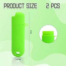 2pcs Waterproof Lighter Cover Holder, Lighters Sleeve Type J6 Outdoor Anti-Drop Protective Lid Lighters, Silicone Protector Sleeve Pack Compatible With Accessories (Light Green) - Màu xám đen - Xem 4