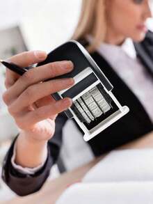 Numeric/English Time Stamp, Manual Year Month Date Date Seal, File Stamping, Expiration Date Stamp, Date Stamp, Red Black Blue Handheld Date Stamp - English Date - View 5