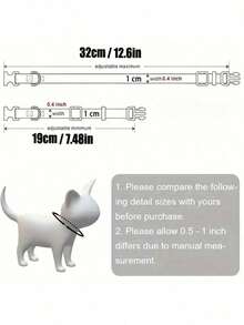 PETSIN 1pc Suede Bowknot Pet Collar With Bell, Adjustable Velvet Neck Strap For Cats