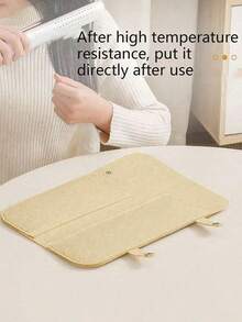 1 Stück Haarstyler Aufbewahrungstasche, hitzebeständige Schutzhülle für Haarglätter, praktisch für die Reise, mit Doppeltaschen - Verschiedenfarbig - Übersicht 3