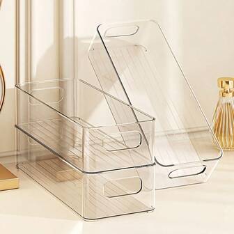 4/2/1 Pc Transparent Desk Storage Box, Household Underwear, Bra, Socks Storage Box, Cosmetics Storage Box, Mobile Phone Shell Storage Box, Kitchen Refrigerator Storage Box, Drawer Storage Box