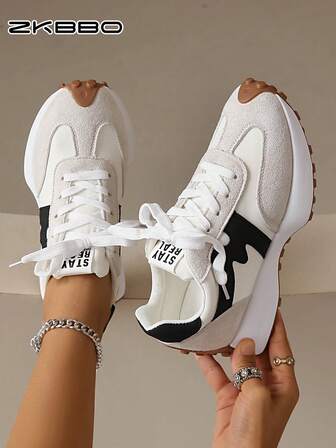 ZKBBO Chaussures de sport casual pour femmes, chaussures de marche légères et antidérapantes, convenant à toutes les saisons, baskets à brides croisées, chaussures de tennis