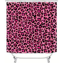 1PC Bathroom Shower Curtain, Rosy Leopard Print Shower Curtain Bright Style Shower Curtain,Brown Leopard Print Shower Curtain,Sexy Cheetah Print Zebra  Wildlife African Wild Animal Skin Bathroom Decor With 12 Hooks, Perfect Gifts For Christmas/Birthday/Holiday/House Warming/Valentine Day/Anniversary Home Decoration - 樣式-3 - 查看 4
