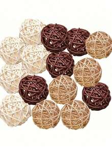 Relleno de jarrón de estrella de ratán natural, artesanía de árbol, decoración para masticar de ave doméstica, decoración de mesa para fiestas y bodas, decoración del hogar, accesorio colgante DIY, mejor regalo, decoración colgante del hogar, ramitas, boda de jardín, decoración de mesa de café, manualidades DIY, regalo del Día de San Valentín - Multicolor - Ver 3