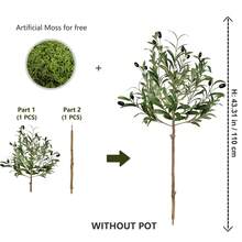 栩栩如生的仿真橄榄树，附赠苔藓！组装简便，底座稳固（建议铺上鹅卵石）。是客厅、办公室、卧室的完美室内装饰，也是现代家居和活动装饰的理想之选。无需维护，持久美观！ - 彩色 - 查看 15