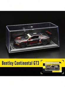 Burago 1:43 宾利欧陆GT3赛车模型，合金压铸玩具车，男士收藏礼品 - 黑 - 查看 1