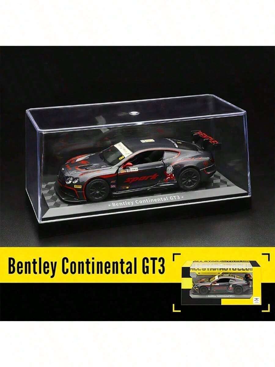 Burago 1:43 宾利欧陆GT3赛车模型，合金压铸玩具车，男士收藏礼品 - 黑 - 查看 1