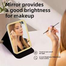 三色灯光化妆镜 - 自然光和暖光化妆镜，便携式化妆镜，LED化妆镜，自然光化妆镜，带灯化妆镜，旅行化妆镜，便携式化妆镜，可充电化妆镜，网络星期一特惠，送给她的礼物，圣诞袜礼物，2025年节日礼物指南，美容必备，化妆必备，梳妆台布置，旅行美容，自我护理，女生晨间护肤，美容科技，居家SPA，便宜，情人节，便宜商品，旅行，旅行必备，房间装饰，情人节礼物，便宜货，房间，1美元商品，度假必备，送给女性的礼物，卧室，情人节，99美分 - 彩色 - 查看 4