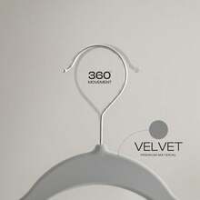 10-Pack Plush Clothes Hangers, Velvet Hangers,Luxurious, Traceless, High-Load-Bearing Wardrobe Hangers, Suitable For Clothing Storage In Bedrooms, Balconies, And Bathrooms, And Can Be Used To Hang Shirts, Coats, Dresses, Pants, Etc. - 灰色 - 查看 7