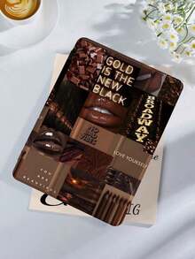 Black Coffee Collage Pattern Tablet Compatible With 9./10. 2/10. 5/10. 9/12. 9/Pro 11, 10th Generation, Compatible With Tab S6 Lite 10. 4 Inches, Compatible With Paperwhite 12th Generation 2024, (11th Generation) 2022 Version, Kobo Clara Color, Soft Drop, Stand/Auto Wake/Sleep. Accessories. - 黑色 - 查看 2