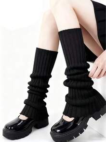 40cm 1/2pairs Lolita Leg Warmers Women Long Socks Wool Knitted Foot Cover Arm Warmer Y2K Autumn Winter Socks Boot Cuffs Stockings - Leg Warmers - View 4