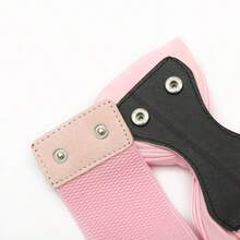 1Pc Bow Girdle For Women Butterfly Elastic Waistband Ladies Coat Dress Decorative Strap Fashion Wide Belt Female Slim Corset Halloween Summer, School Fall, Autumn, Halloween - 粉色 - 查看 3